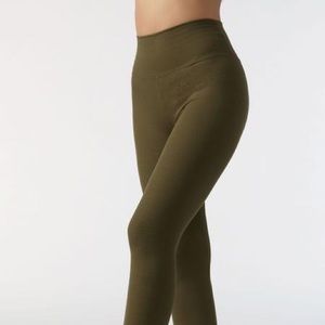 Joah brown olive green leggings AND matching top